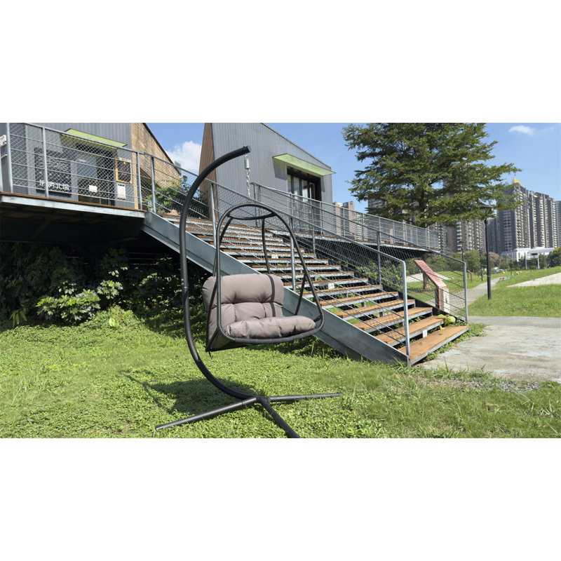 Fauteuil pivotant avec support en C, Gris