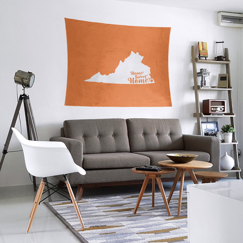 Tapisserie Home Sweet Norfolk, H 104 po x l 88 po, Orange