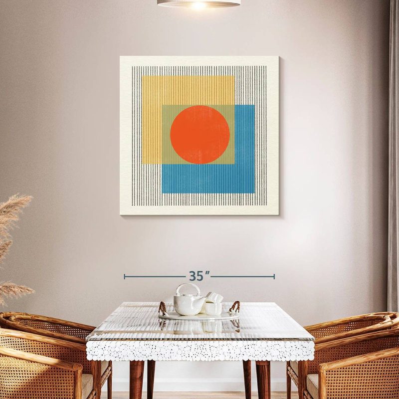 Midcentury Modern Object No 3, 36" H x 36" W