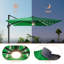 Parasol en porte-à-faux carré éclairé 10 pi avec base Sharesse-544952666
