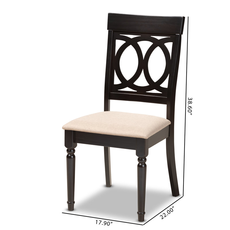 Chaise en bois massif Ingaret, Sable, 4, Noyer