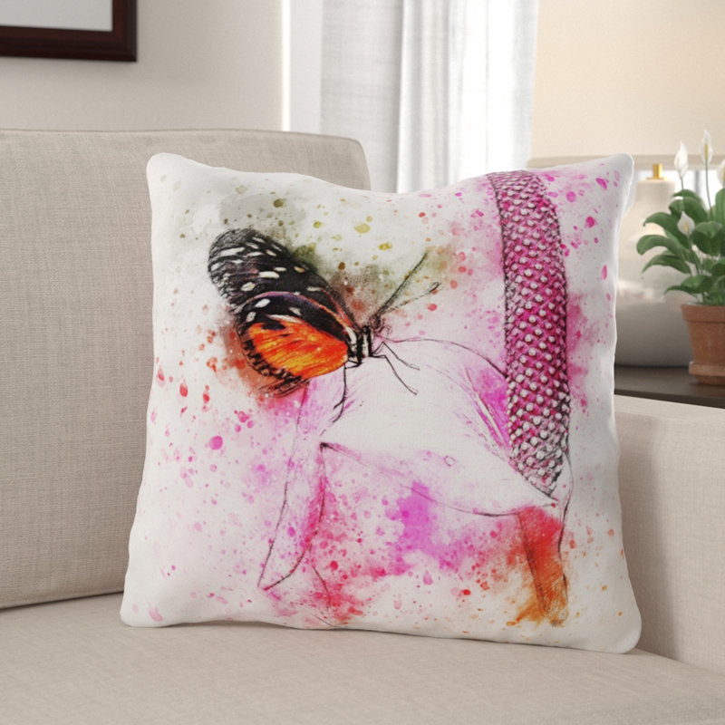 Dietrick Reversible Throw Pillow, Microsuede, Indoor