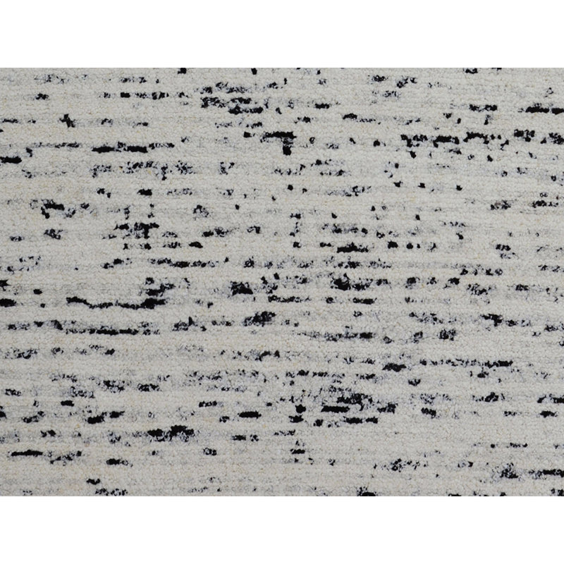 Tapis gris en laine noué à la main, Rectangle 2 pi x 3 pi