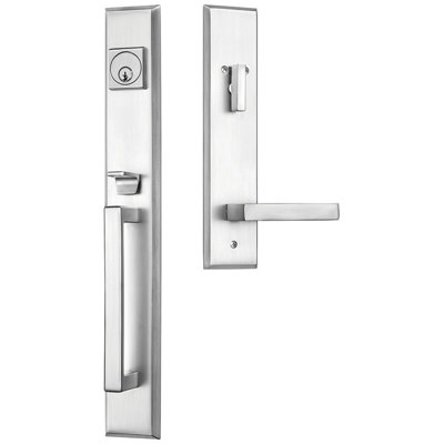 Premium Lumina Handleset with Single Cylinder Deadbolt and Door Lever and Rosette