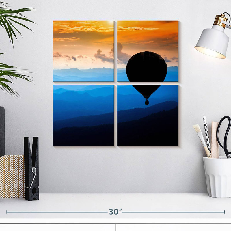 Silhouette de montgolfière Mehar, H 18 po x l 18 po