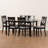 Ingaret Grey Fabric Upholstered 7-Pc Dining Set in Dark Brown Finish, 38.6'' H X 17.9'' W X 22'' D-323577757-297798200