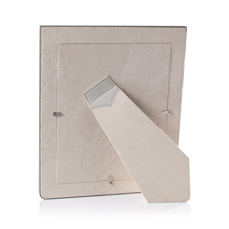 Cadre photo en cuir Raffia, 8 po x 10 po, Gris