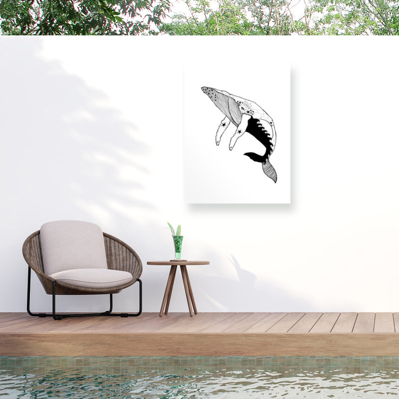 Toile d'extérieur Creations By Carrie D «Chuffy The Star Whale», H 47 po x l 35 po x P 1,5 po