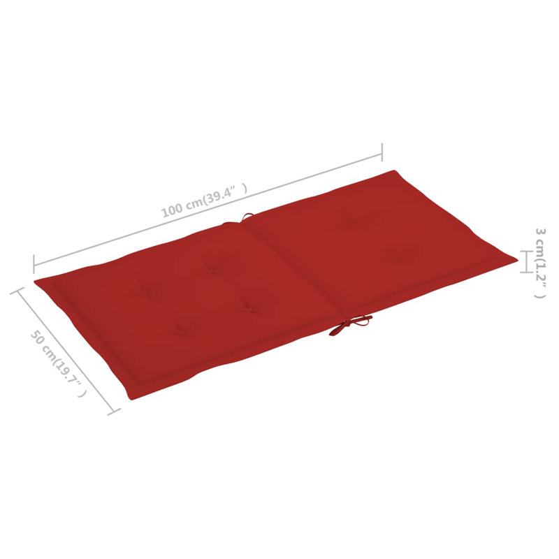 Outdoor Seat / Back Cushion, Red, 6