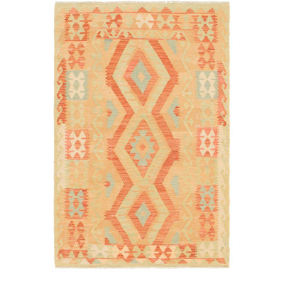 Elland One-of-a-Kind 3'4" X 5' New Age Wool Area Rug in Orange
