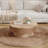 31.5" Modern Round Coffee Table With Storage Solid Wood Veneered Coffee Table Accent Tea Table-1452732521