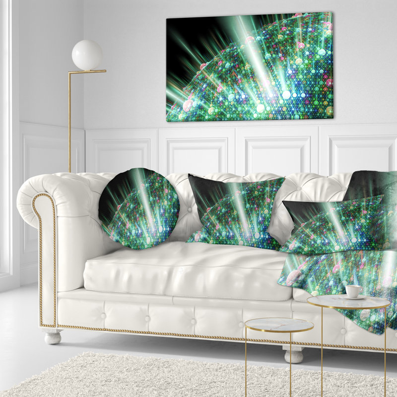 Coussin lombaire de planète à bulles solaires vives Abstract