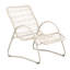 Chaise longue d'extérieur (ensemble de 2) - Structure en fer et osier en plastique