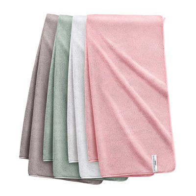 Paquet de 4 serviettes de bain JOYMOOP extra larges 60 po x 30 po, serviettes plus rapides à sécher pour la salle de bain, serviettes Mcirofiber super douces et absorbantes, serviettes de bain plus grandes et plus légères, couleur mixte