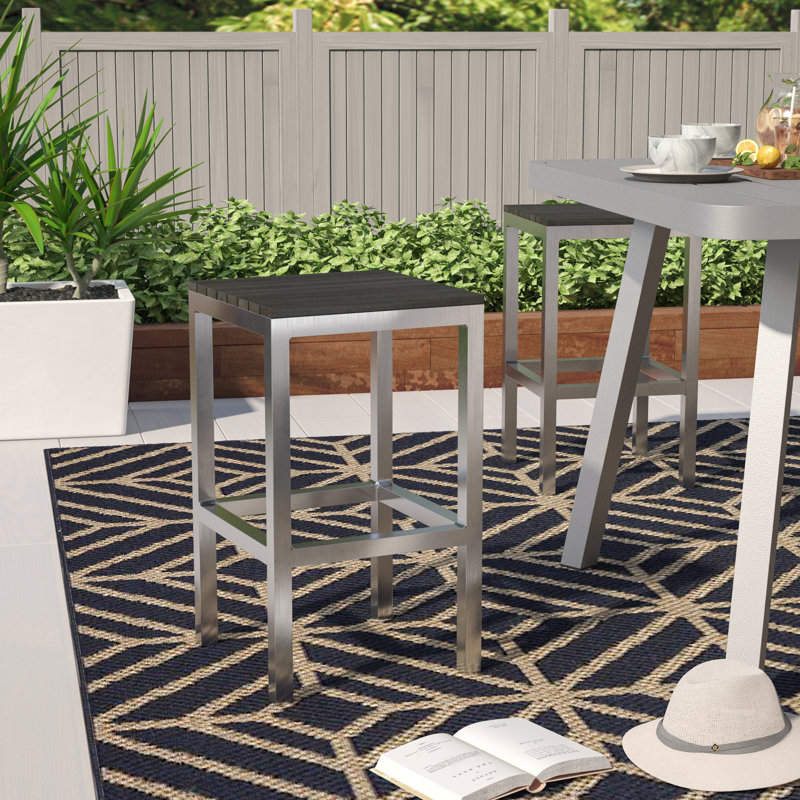 Riveter Metal Outdoor Stool