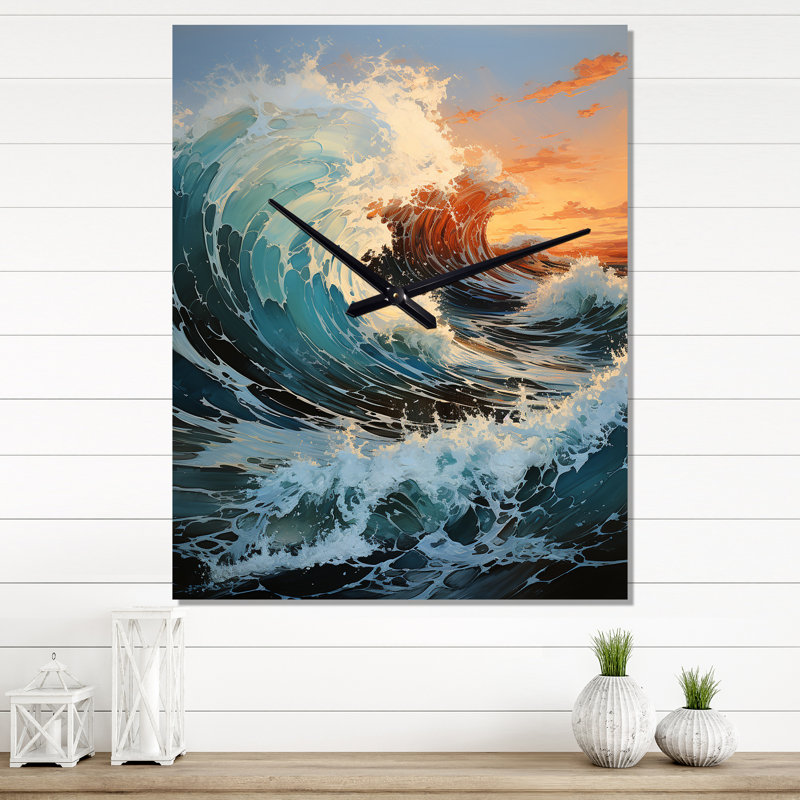 Anberlyn - Horloge murale nautique et de plage, H 40 po x l 30 po x P 1 po