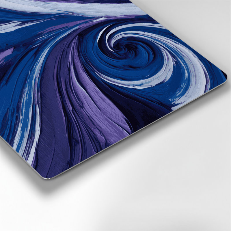 «Lyrical Abstraction 66», art mural en métal bleu, H 8 po x l 8 po
