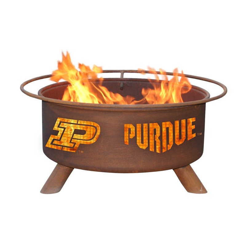 Collegiate Series Round Steel Fire Pit, Purdue University
