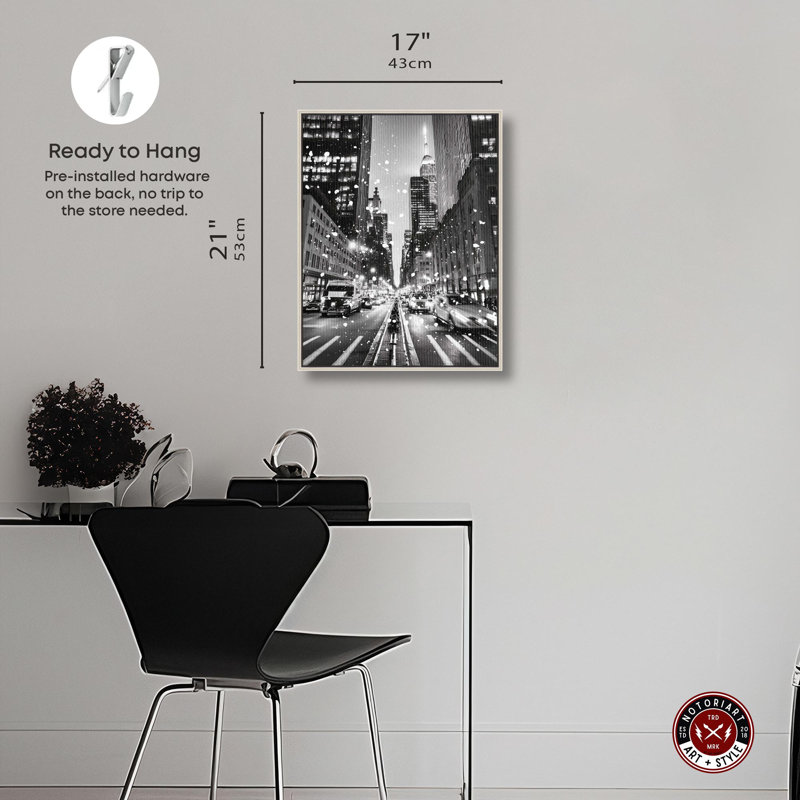 Photographie de la ville urbaine par Notoriart, Cadre argenté, H 25 po x l 21 po