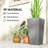 Set Of 3 Outdoor 22.8 Inch Tall Planters, Faux Stone Finish Tapered Plant Pots With Wheels & Drainage Holes, Stackable Design-31337421