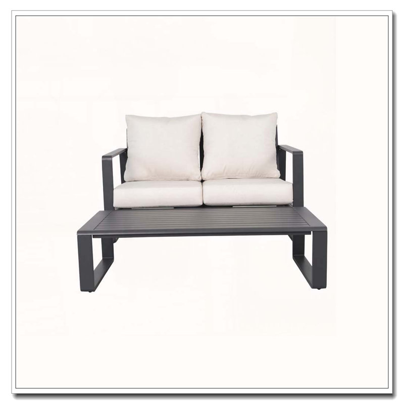 Ensemble de canapé double + table basse rectangulaire