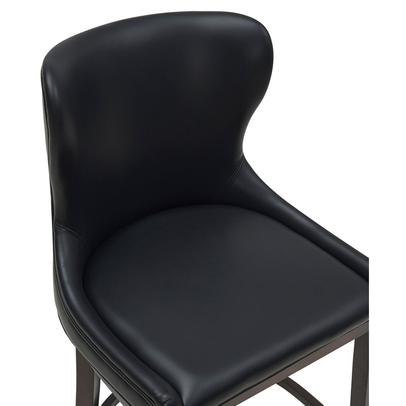 Tabouret de bar rembourré Blair, Noir, Tabouret de bar (siège d'une hauteur de 29 po), 2