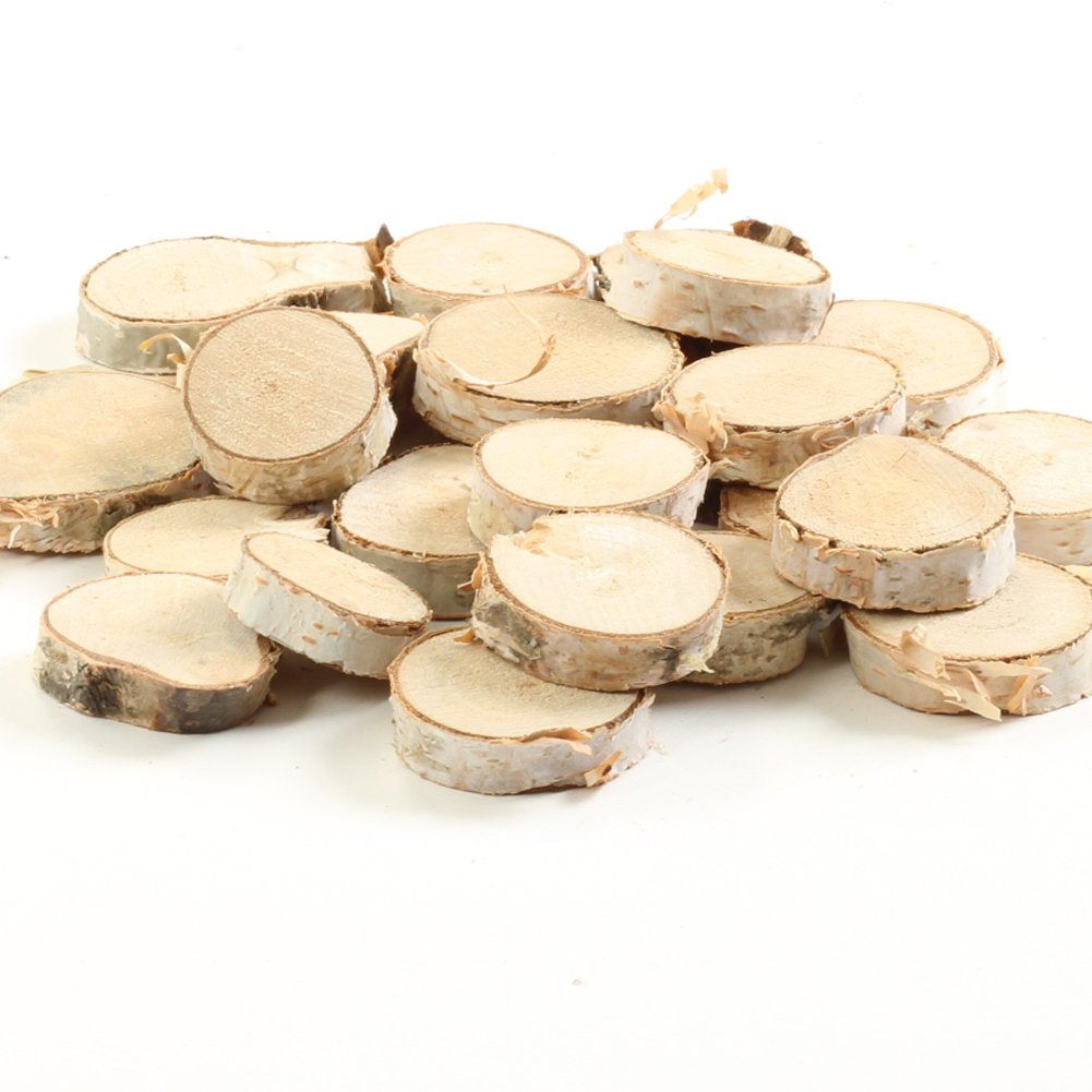 Koyal Wholesale Birch Wedding Disc Rounds, Birch Slices, Real Wood ...