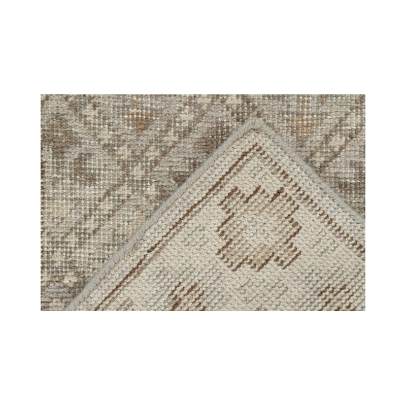 Distressed Homage Hand Knotted Wool Geometric Area Rug, Rectangle 12' x 15'