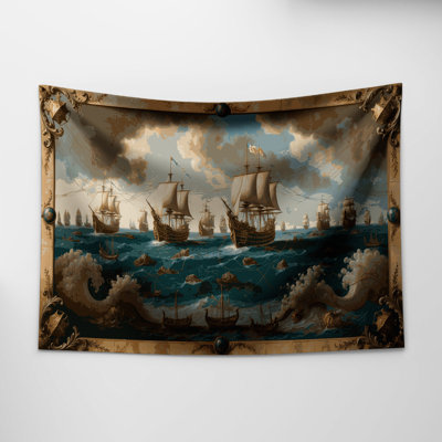 Tapisserie murale «Nautical Trading routes»