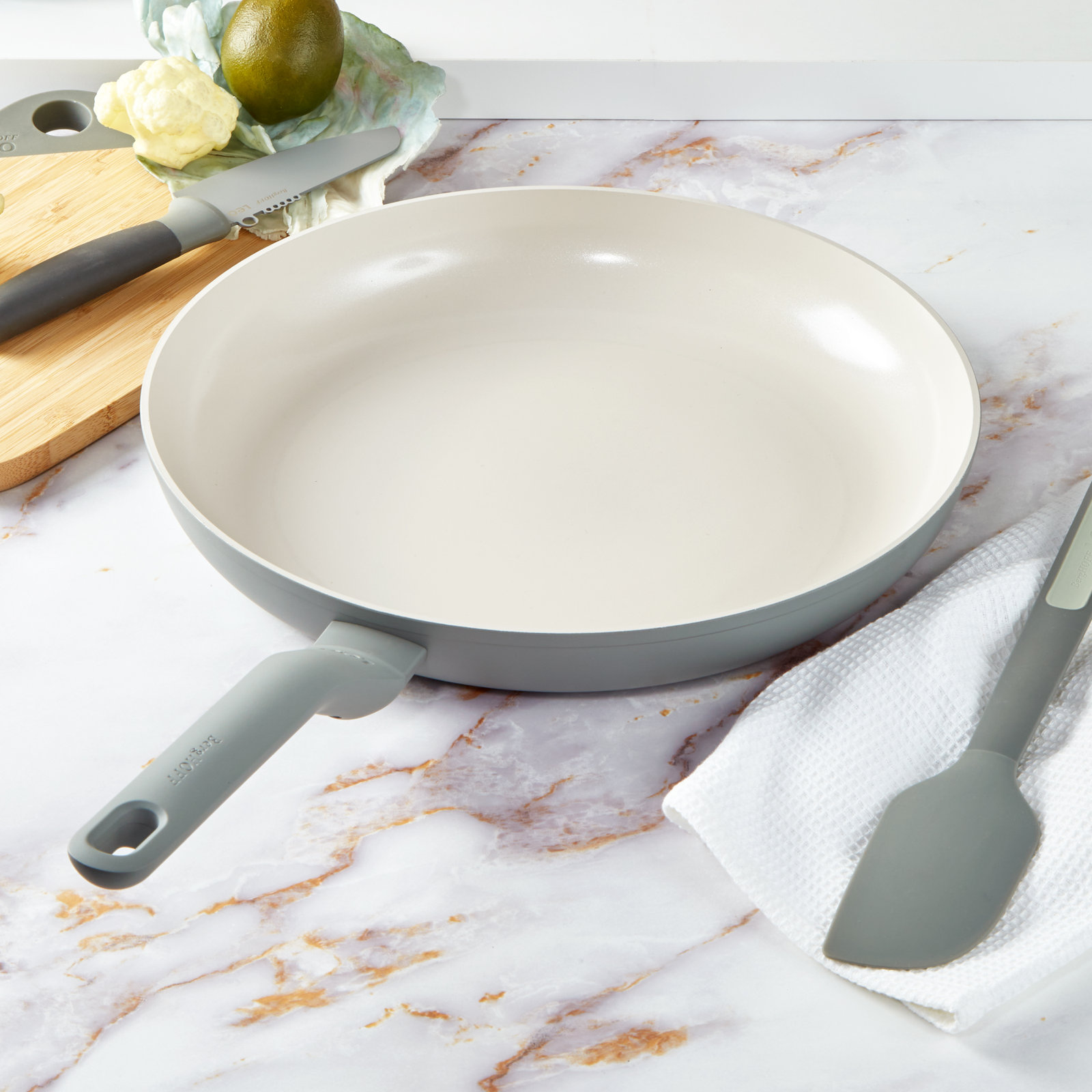 BergHOFF Non-Stick Ceramic Frying Pan, Gray, 12.5"