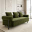 Canapé moderne 3 places avec 3 coussins, vert-905427076