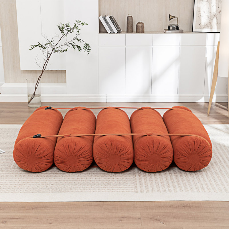 Canapé sur pied avec sangles réglables, Orange