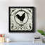 Berkshire Rooster - Reproduction d'art graphique sur toile encadrée-1825091515-1825091517