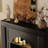 Black Manufactured Wood Freestanding Fireplace