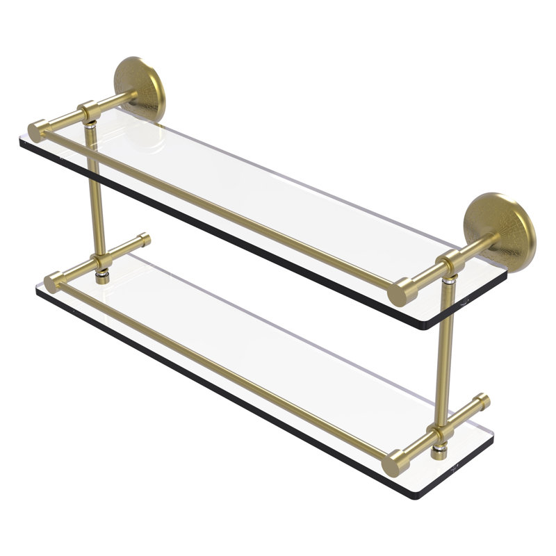 Tilney 2 Piece Tiered Shelf, Satin Brass