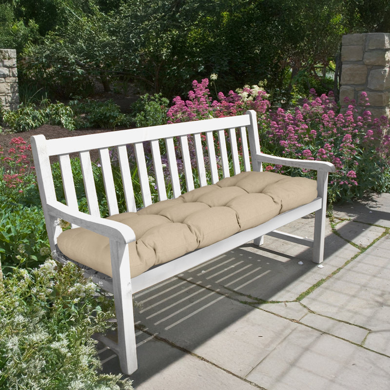 Outdoor 5"H Bench Seat Cushion, Khaki, 42" W x 19" D