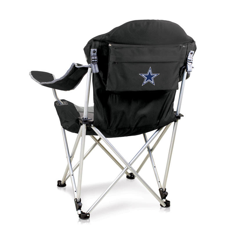 NFL Reclining Camp Chair, Black, Dallas Cowboys