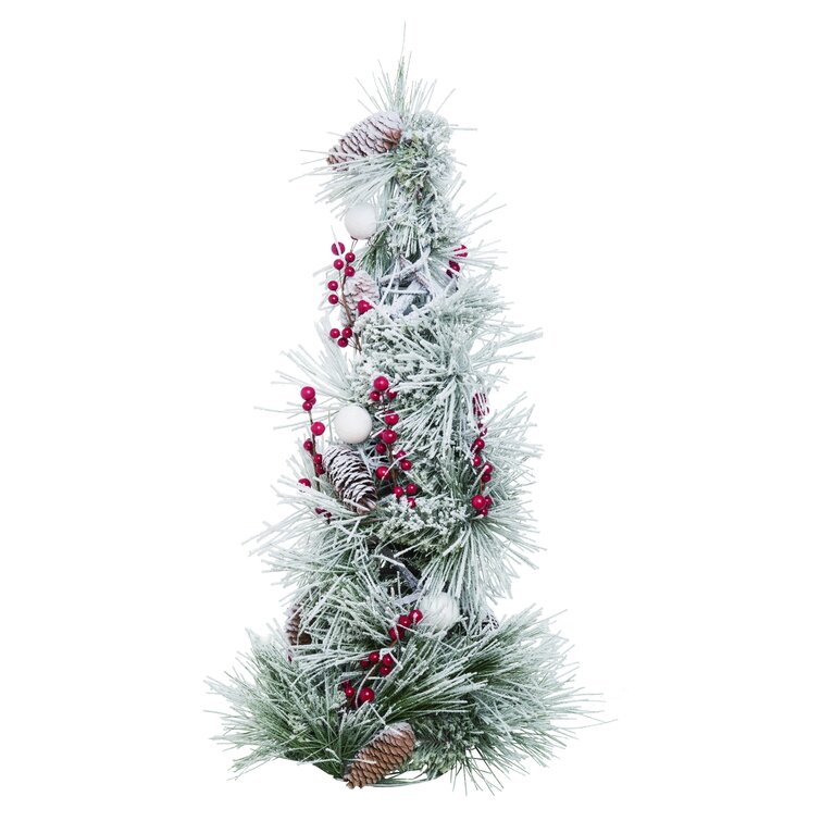 The Holiday Aisle® Foam Christmas Frosted Berry Pinecone Tree