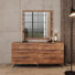 Commode double 6 tiroirs avec miroir Mattawa