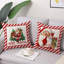  Housse de coussin en lin imprimé
