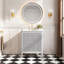 Ensemble de meuble-lavabo autoportant 30 po avec 2 ensembles de poignées et plateau en marbre d'ingénierie entièrement assemblé gris-2046708333-2046708332