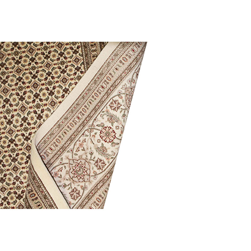 Hand-Knotted High-Quality Ivory Area Rug