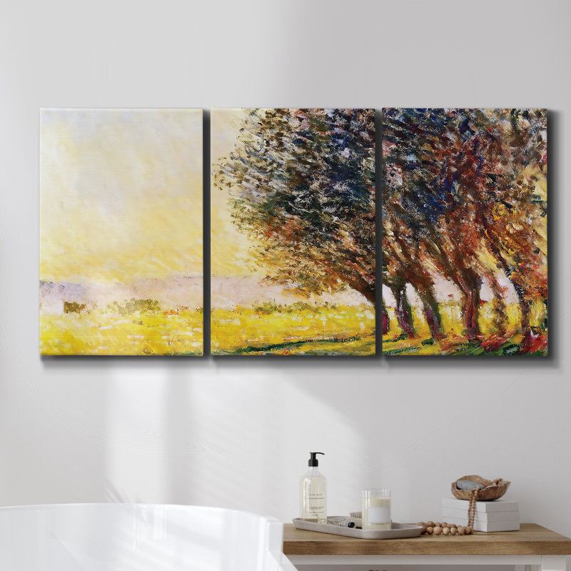 «Blaze Of Glory» sur toile, reproduction de 3 pièces, H 36 po x l 72 po x P 2 po