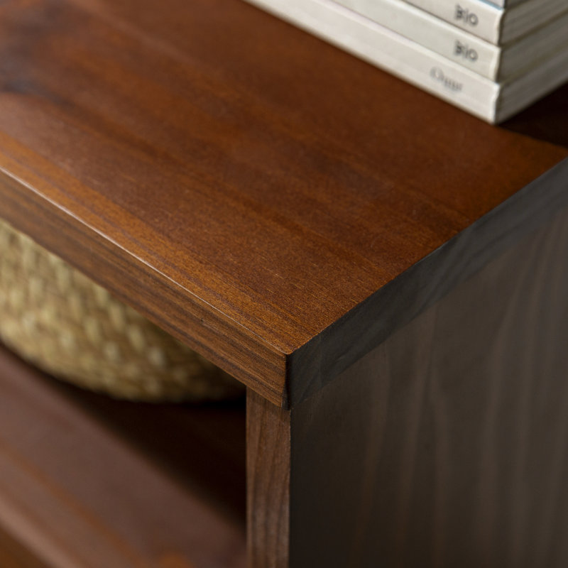 Sadie 70" Solid Wood 3-Drawer TV Stand for TVs up to 80", Walnut
