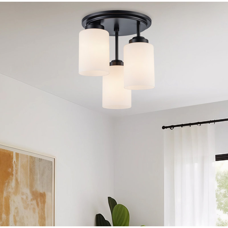 Plafonnier encastré 3 lumières Mod Pod, Noir