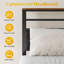 Structure de lit avec tête de lit et tablette de rangement, lits plateforme avec station de charge pour chambre à coucher