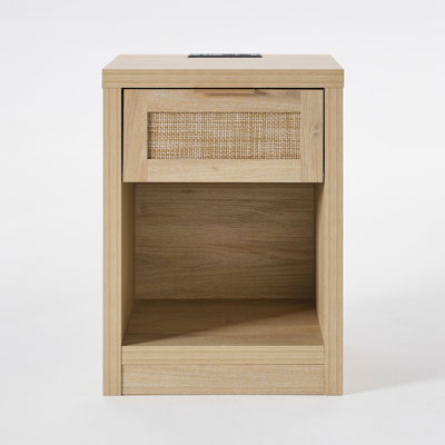 Table de chevet 1 tiroir avec station de charge H 25 po Dearbhaile
