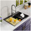 Évier de cuisine 32 po x 22 po à comptoir simple en acier inoxydable de calibre 18