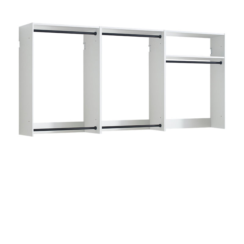 Rookwood Wall Mounted Wood Closet System, White