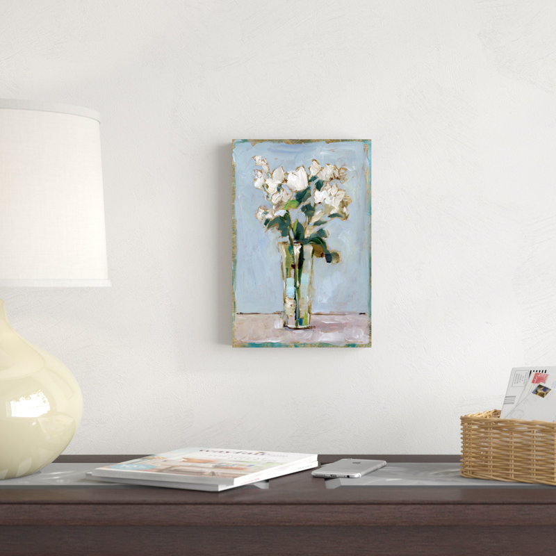 Arrangement floral blanc I, H 12 po x l 8 po x P 1,25 po